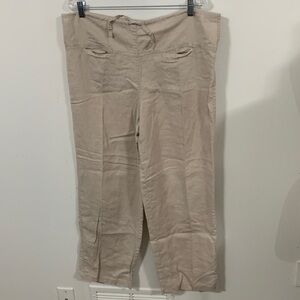 Merona 100% Linen Wide leg oversized pants, good condition *size controversial